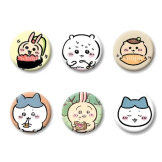 Tarjetas de insignia Flash Chiikawa, llaveros de estilo lindo de dibujos animados de Anime para chica, espejo de maquillaje práctico, imán para nevera, accesorios ACG