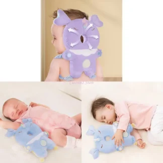 Y1UB Baby Head Cushion Protector algodón Mochila almohadilla seguridad transpirable