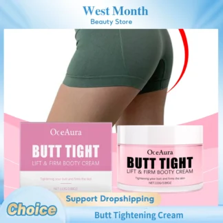 Crema reafirmante para glúteos, crema reafirmante para dar forma a los glúteos, previene la flacidez de la cadera, mejora la crema de masaje hidratante para agrandar los glúteos