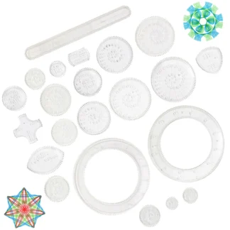 22 unids/set regla de dibujo rápido con patrón geométrico de múltiples formas, cómoda regla de dibujo giratoria hecha a mano, herramientas de pintura de arte DIY