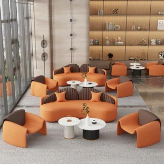 Sofá de alta gama, mesa y silla, hotel, centro comercial, silla de ocio, vestíbulo, sofá para invitados, combinación de tienda de té de la leche