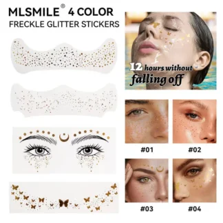 MLSMILE tatuaje estampado dorado impermeable brillo estrellas mariposas fiesta puesta en escena pegatinas para pecas 2025 nuevo