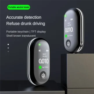 SUNRI-Detector de Alcohol compacto altamente preciso, alcoholímetro recargable de larga duración, probador multilingüe G1