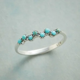Anillo de caviort de burbujas de piedra verde, joyería delicada de Color plateado, pequeña, reformada, sirena, besos, regalos de damas de honor