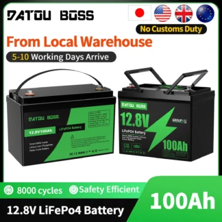 Batería MFUZOP 12V 100Ah LiFePO4 con protección de baja temperatura, BMS 100A incorporado, máx. 15000 ciclos, perfecto para motores de curricán, vehículos recreativos