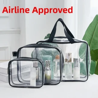 Bolsa de cosméticos líquida transparente para control de seguridad en viajes aéreos, organizador de nento, estructur...
