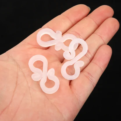 100 Uds. Ganchos de luz para exteriores luces LED de colores Clips para colgar perchas para cortinas blanco para tira