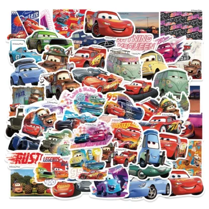 50 Uds. De pegatinas de grafiti de historia de coche de dibujos animados, pegatinas de juguete impermeables DIY para equipaje de guitarra decoradas