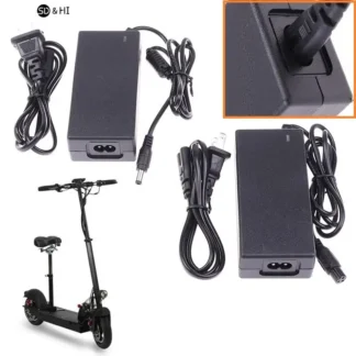 Cargador de batería de litio para bicicleta eléctrica, paquete de batería de litio de 29,4 V, 2A, 7S, 24V, 2A, Conector de enchufe RCA