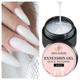 MEET ACROSS-esmalte de uñas de extensión, color blanco lechoso, transparente, 8ml, para manicura artística de uñas francesas, herramientas de puntas de barniz UV semipermanente