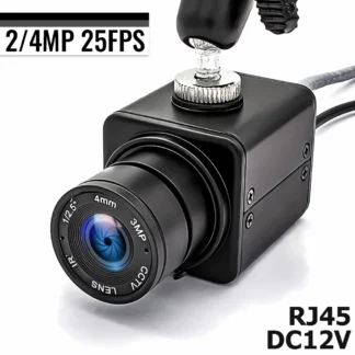 WGWK Mini cámara IP de 2/4MP DC12V 4mm 82 grados H.265 HD seguridad vigilancia de alta definición Onvif P2P sistema CCTV cámara web RJ45