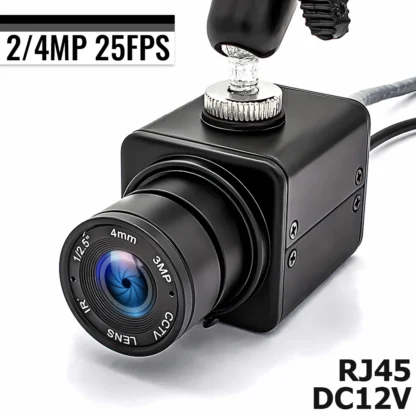 WGWK Mini cámara IP de 2/4MP DC12V 4mm 82 grados H.265 HD seguridad vigilancia de alta definición Onvif P2P sistema CCTV cámara web RJ45