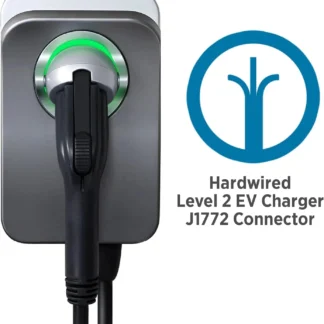 Cargador EV de nivel 2 J1772, cableado para coche eléctrico, carga rápida de batería inteligente en casa para vehículos eléctricos
