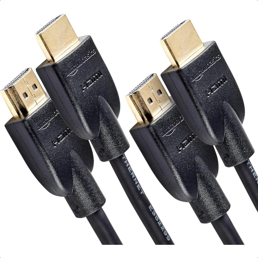 Cable HDMI 2Pack 6 pies 4K@60Hz Cable HDMI 2.0 4K de alta velocidad 18Gbps 2160p 48 bits Compatible con TV PS5 Xbox Roku Negro
