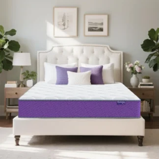 Colchón Colchones híbridos de espuma viscoelástica en una caja, soporte firme medio con resorte de bolsillo, diseño ergonómico, aislamiento de movimiento