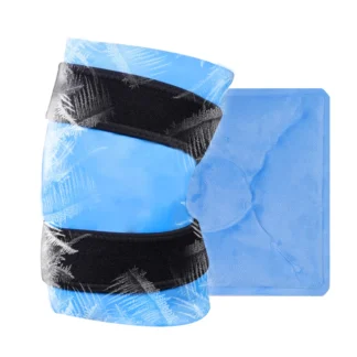 Lefeke Paquete de hielo para rodilla, paquete de gel frío y caliente reutilizable, correa de soporte térmico para hinchazón de piernas, dolor de artritis, lesiones atléticas