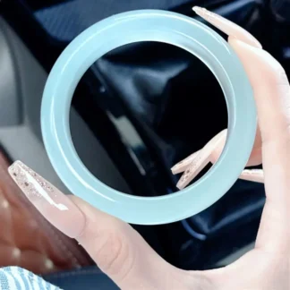 Pulsera Yu de seda dorada transparente de hielo alto, azul hielo