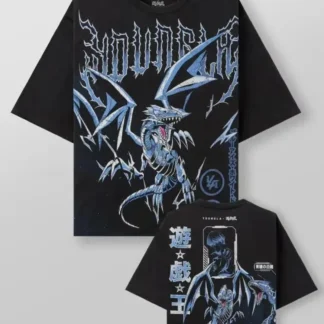 Yu-Gi-Oh Camiseta estampada, camiseta de gran tamaño a la moda para fanáticos del juego, moda informal de verano para hombres