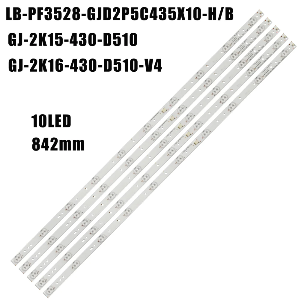 Barras de matriz completa de LED para TV Philips BDM4350, BDL4330QL, tiras de retroiluminación LED, LBM430P1001-AJ-2S, LB43003, 43pfg500, 0/78, 43pfg510, 0/78