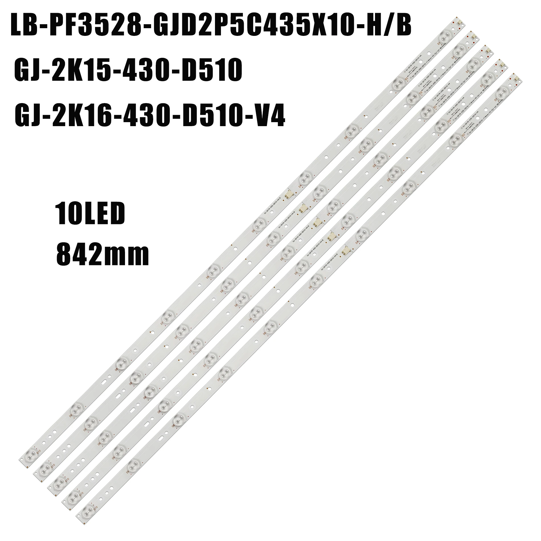 Barras de matriz completa de LED para TV Philips BDM4350, BDL4330QL, tiras de retroiluminación LED, LBM430P1001-AJ-2S, LB43003, 43pfg500, 0/78, 43pfg510, 0/78