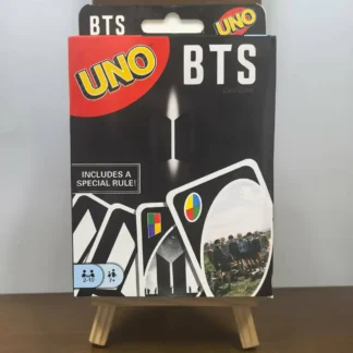 Mattel Games UNO BTS Juego Personaje animado Temático Baraja de coleccionista 112 cartas con personaje Regalo para niños Juguetes para edades