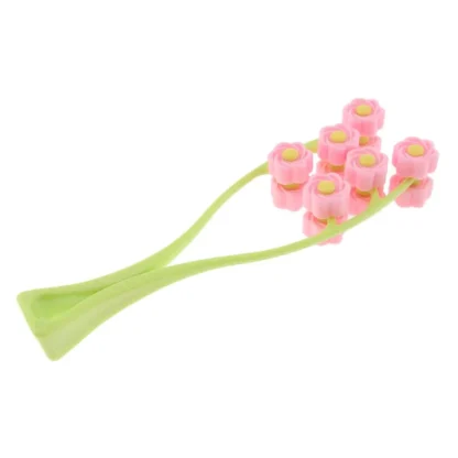 Rodillos de elevación de la piel para masaje de barbilla y cuello, herramienta de masaje en forma de Y con 6 rodillos para amasar, suministros de masajeador Facial