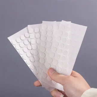 500 Uds. Puntos adhesivos redondos transparentes de doble cara para manualidades DIY, puntos de pegamento extraíbles adhesivos fuertes para fotos decoración de teléfono hogar