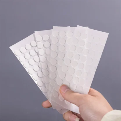 500 Uds. Puntos adhesivos redondos transparentes de doble cara para manualidades DIY, puntos de pegamento extraíbles adhesivos fuertes para fotos decoración de teléfono hogar