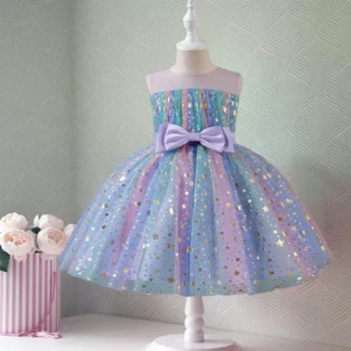 Vestido tutú de unicornio arcoíris para niños, vestido de princesa para fiesta de cumpleaños y boda, disfraz de Cosplay para actuación de Navidad y Halloween