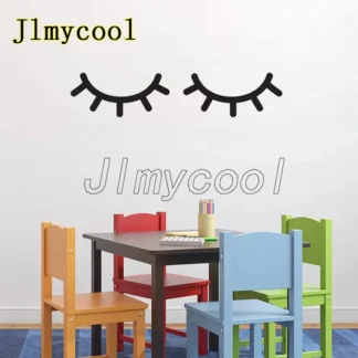 Pegatina de pared de pestañas y ojos bonitos para decoración del hogar, decoración de fondo de sala de estar, calcomanías artísticas, papel tapiz personalizado
