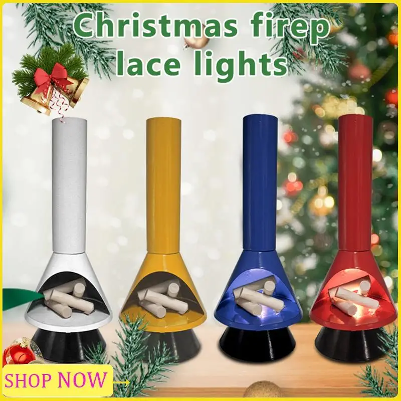 Linternas navideñas especiales para chimenea, lámpara LED con efecto de llama decorativa, chimenea portátil con pilas para interiores y exteriores