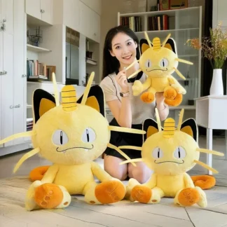 Caliente 35/70cm Meowth Pokemon juguetes de peluche muñeca grande de Anime lindo almohada de dibujos animados gigante Pokémon Plushie regalo de peluche para niños Navidad