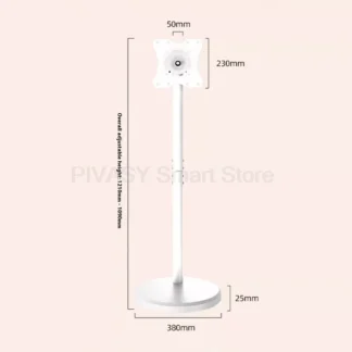 Soporte para TV de 10-46 pulgadas móvil blanco 360 °   Soporte giratorio vertical para ordenador, soporte de suelo para pantalla, multifuncional, ajustable