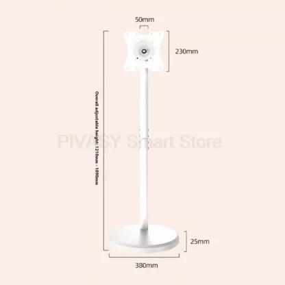 Soporte para TV de 10-46 pulgadas móvil blanco 360 °   Soporte giratorio vertical para ordenador, soporte de suelo para pantalla, multifuncional, ajustable
