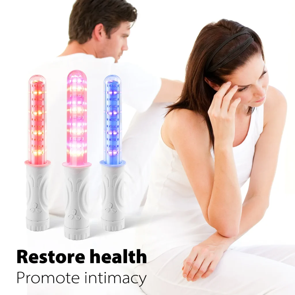 Dispositivo portátil de terapia de luz infrarroja y roja y azul para tratamiento de vaginitis para mujeres, ajuste vaginal, salud ginecológica para mujeres