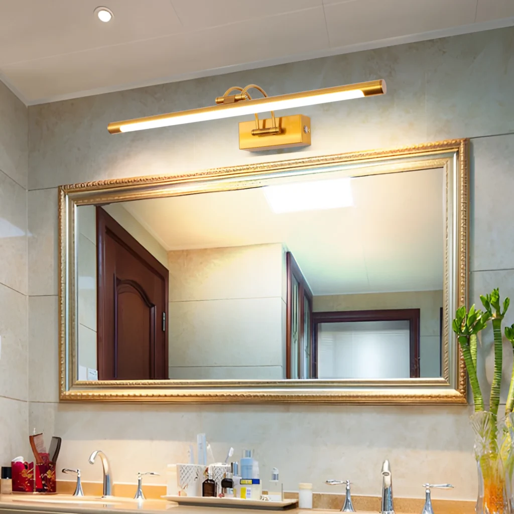 Luces de tocador LED modernas con interruptor, lámpara de espejo impermeable para baño y baño, accesorios de iluminación de imagen montados en la pared Retro, 12W