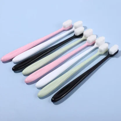 5 cepillos de dientes suaves ultrafinos, millones de nanocerdas, cepillo de dientes para adultos, limpieza profunda de dientes, cepillo de cuidado bucal portátil de viaje