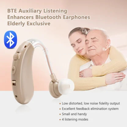 2025 nuevo amplificador de sonido portátil auriculares Bluetooth recargables escucha auxiliar reducción de ruido audífono regalos para personas mayores