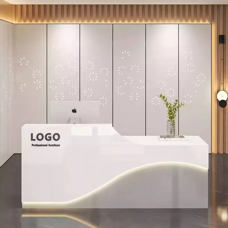 Mostradores De recepción sencillos De lujo, Mostrador De Bar único y moderno para personas mayores, muebles comerciales clásicos De recepción