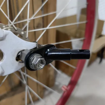 Adaptador de eje de bicicleta, adaptador de embrague de remolque de bicicleta de acero inoxidable, fácil instalación ajustable, accesorio de remolque de bicicleta para mascotas y bebés