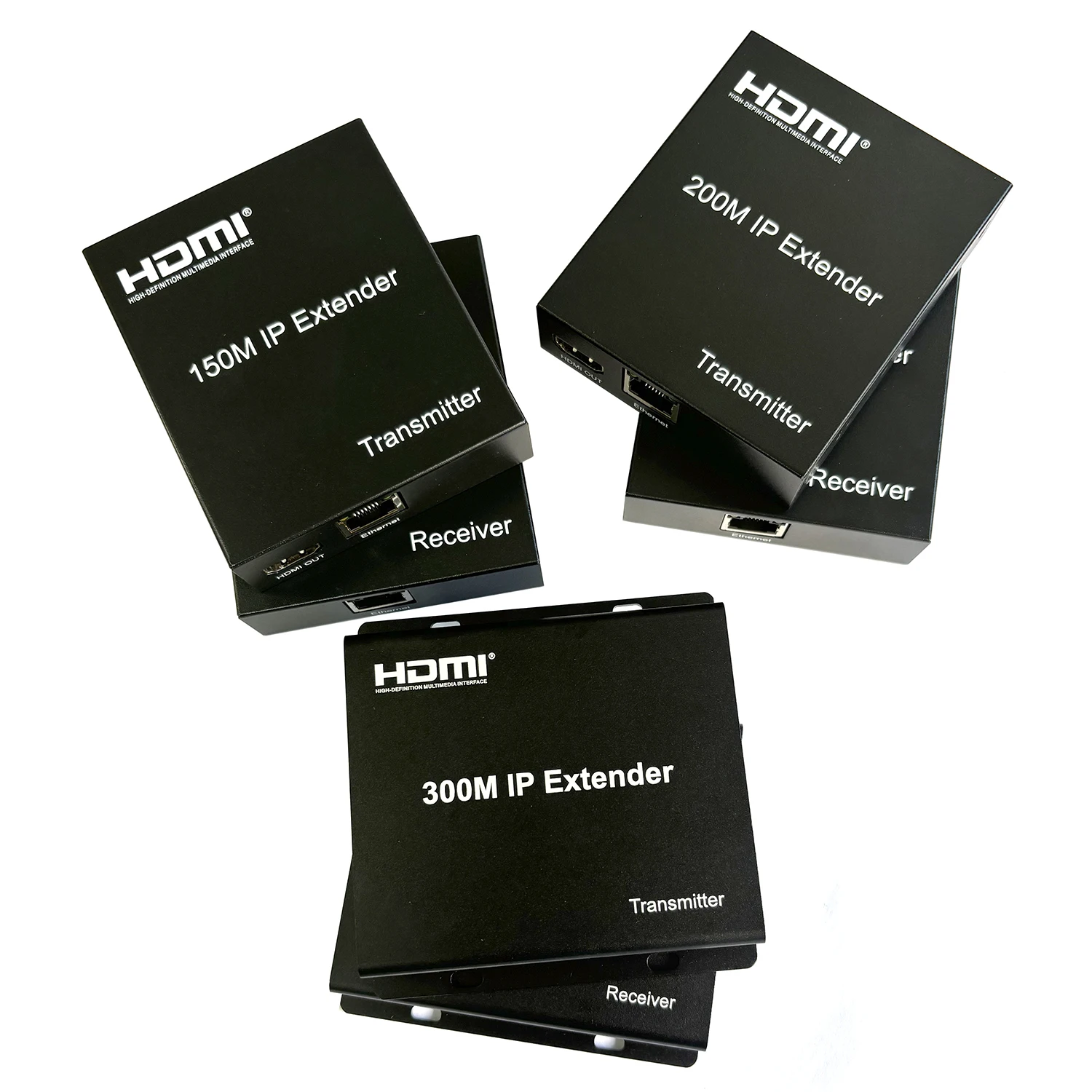 Extensor IP de 150m, 200m, 300M a través de Cable RJ45 Cat6, extensor Ethernet HDMI, convertidor de transmisor y receptor de vídeo de 1080p para PC y TV