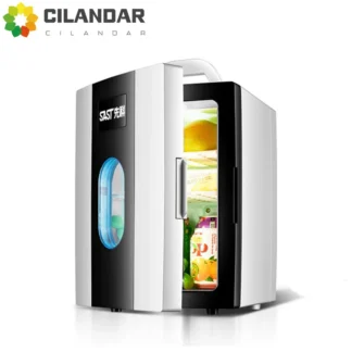 Pequeño mini refrigerador de coche de 10L, refrigeración para dormitorio de estudiantes, refrigerador cosmético, coche, hogar, doble uso