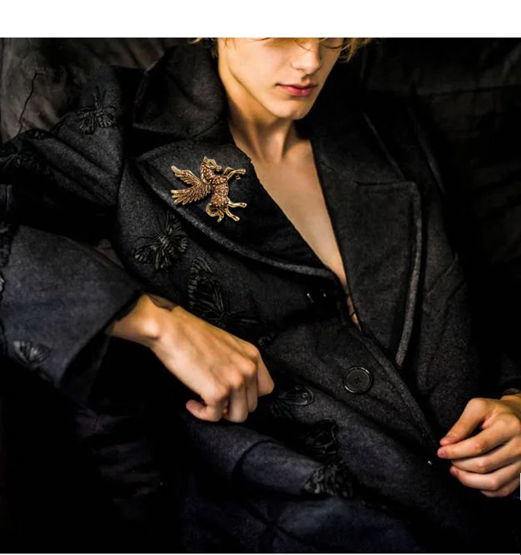 Broche de Griffin de Animal raro de industria pesada Vintage, accesorios de ropa de alta gama para mujer, ramillete de alta gama, Pin para traje de banquete para hombre