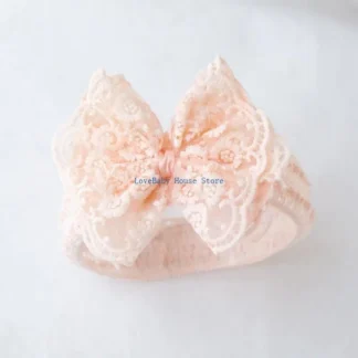 BX0D Baby Bowknot Diadema infantil niña encaje elástico accesorios para cabello para niños