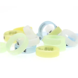 Anillo decorativo antideslizante de silicona fluorescente con círculo luminoso de 22MM, anillo de fósforo