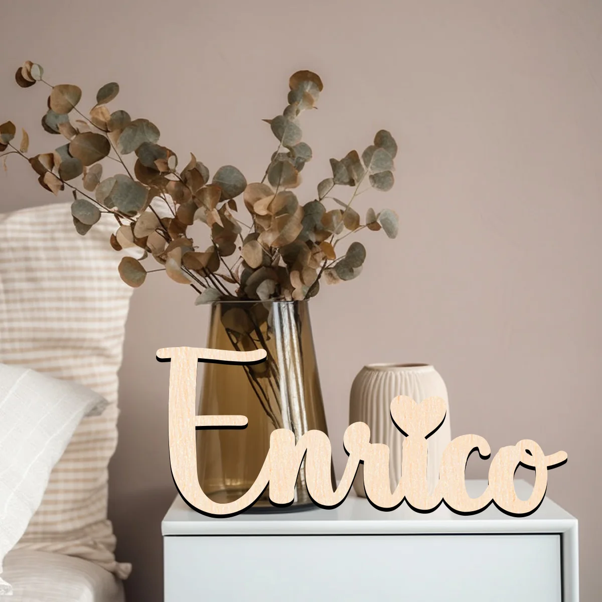 Darren-letrero de madera con texto personalizado, placa decorativa de mesa de estilo tradicional para dormitorio, 1 ud.