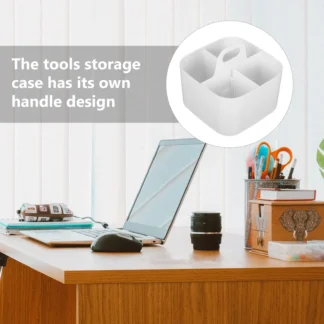 Compartimento organizador de almacenamiento, caja con asa, papelería, suministros de arte, herramientas, utensilios, escritorio, hogar, oficina, portalápices