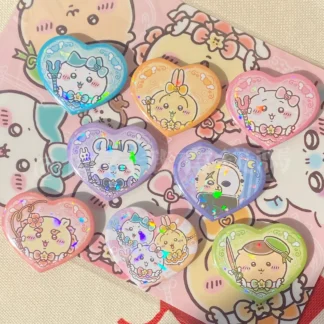 Chiikawa figura de Anime insignia lindos accesorios periféricos Usagi Hachiware Momonga Catoon Pins broche coleccionable regalo para amigos