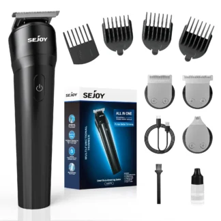 Cortadora de pelo eléctrica Sejoy, cortadora de pelo multifuncional recargable por USB, con cuchilla de repuesto, resistente al agua IPX7