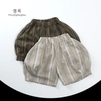 Ropa para niños, pantalones cortos coreanos para niños, nuevo estilo fino de verano 2025, pantalones cortos versión coreana para bebés para hombres y mujeres